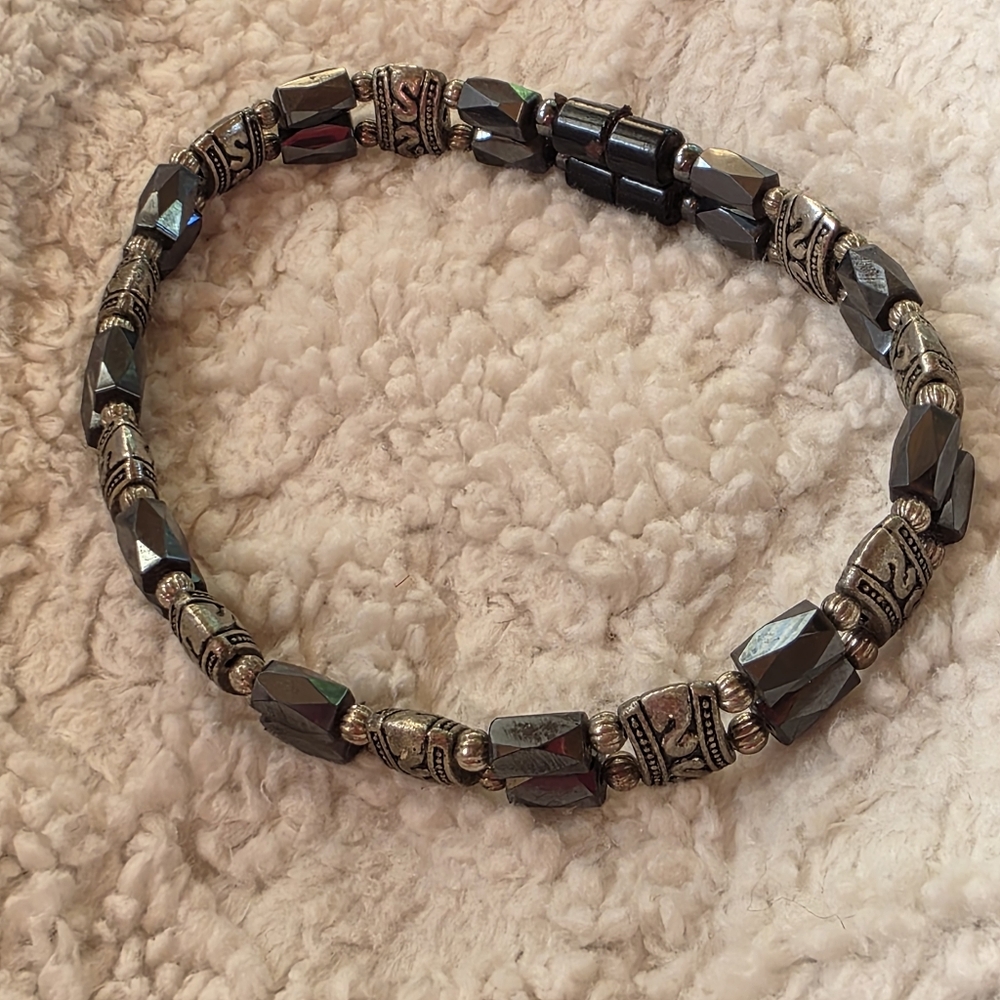 Magnetic Hematite Anklet